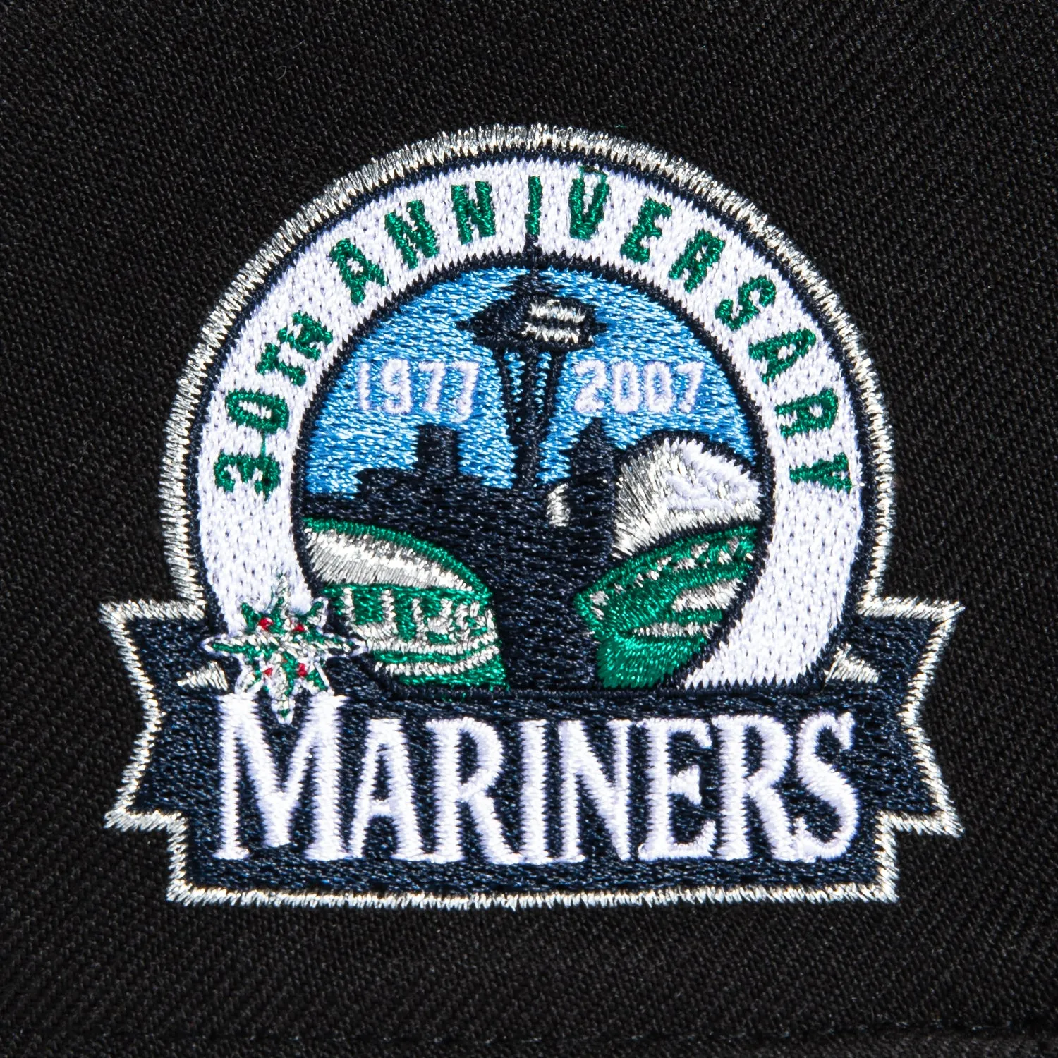 47 Brand Black Dome Sureshot Captain Seattle Mariners 30th Anniversary Patch Snapback Hat - Black