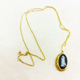 9ct Gold Wedgwood Cameo & Chain