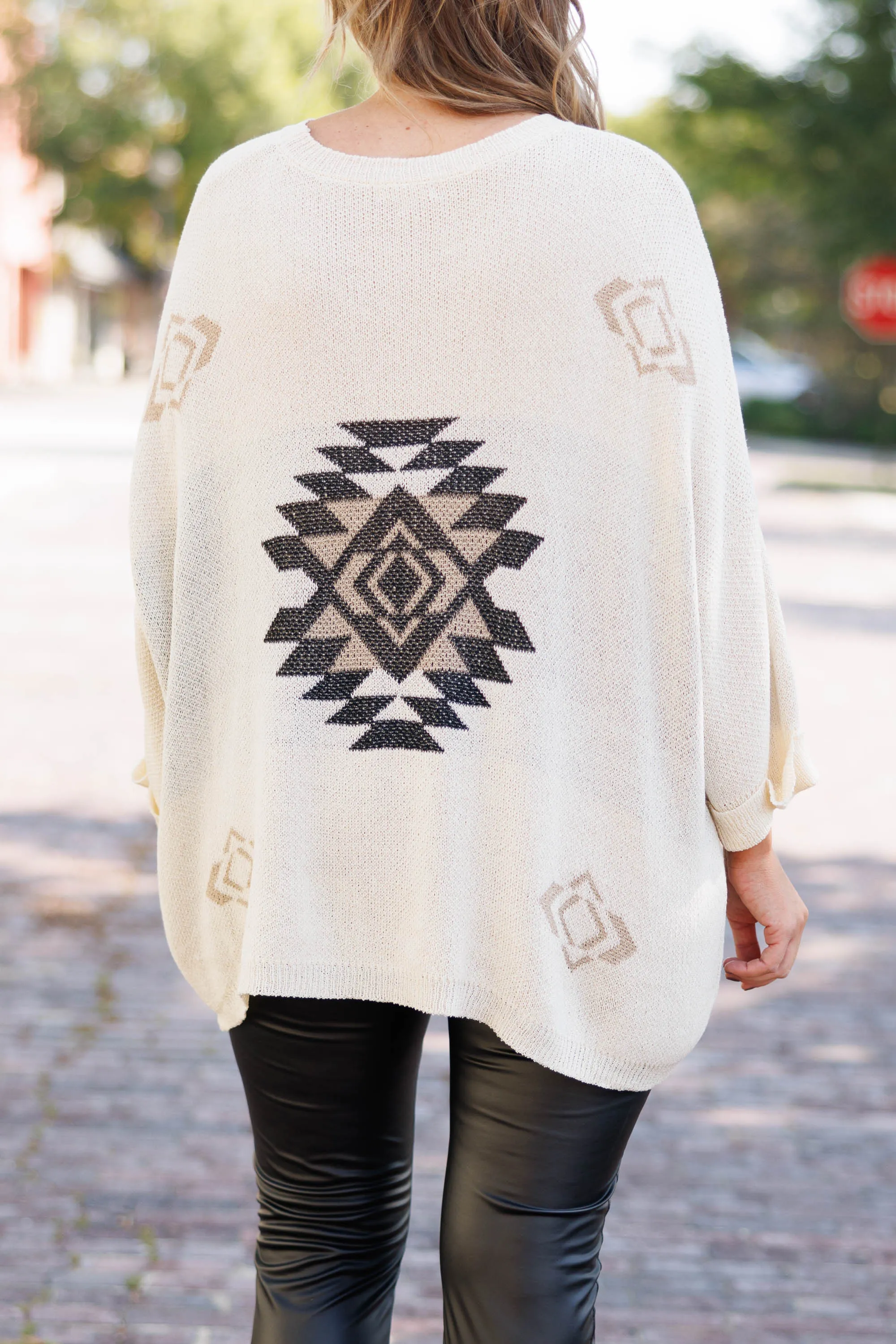 A Weekend Affair Sweater, Cream Multi