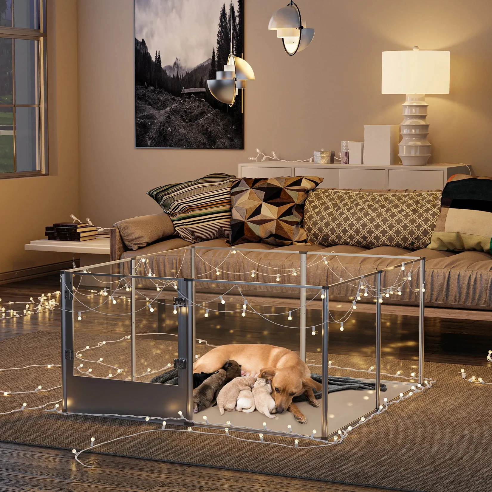 Acrylic Dog Whelping Playpen – Modern Design Meets Functionality