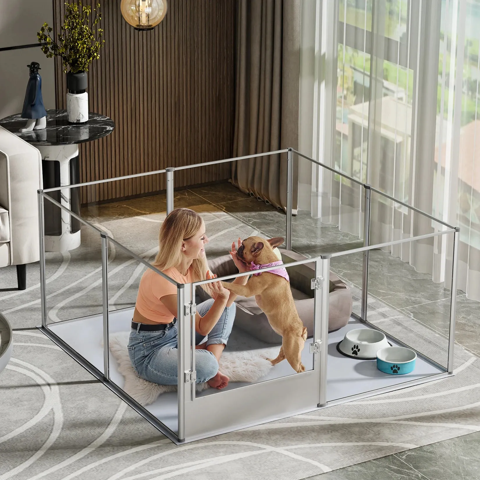 Acrylic Dog Whelping Playpen – Modern Design Meets Functionality