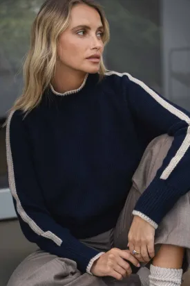 Agnes Navy Sweater