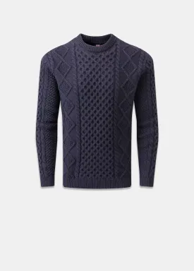 Aran Jumper Navy