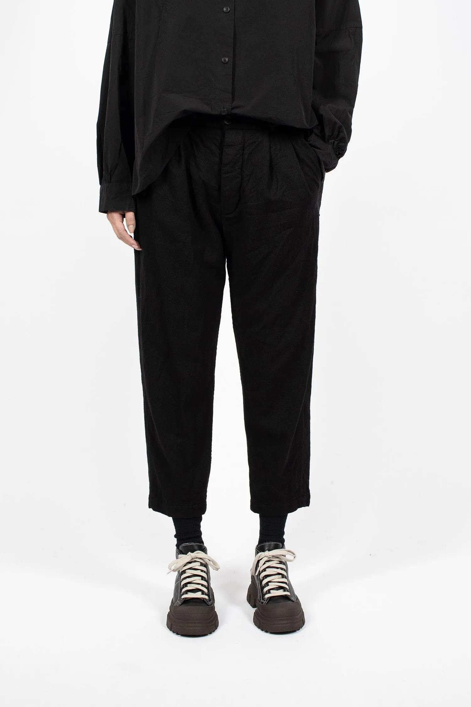 Couching Flannel Trouser Black