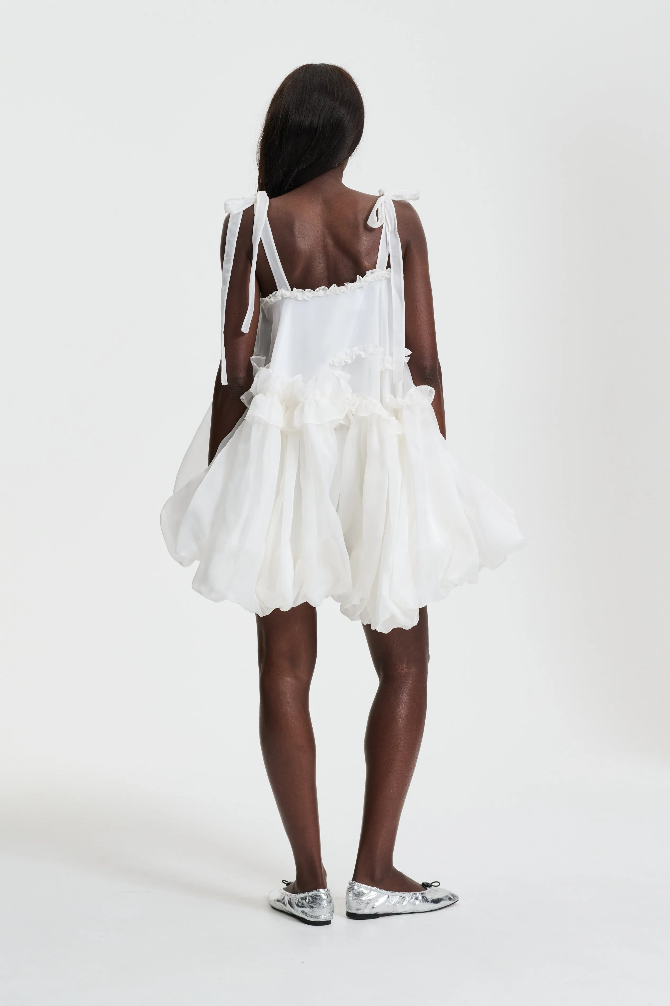 CRISTINA | DRESS SATIN ORGANZA WHITE