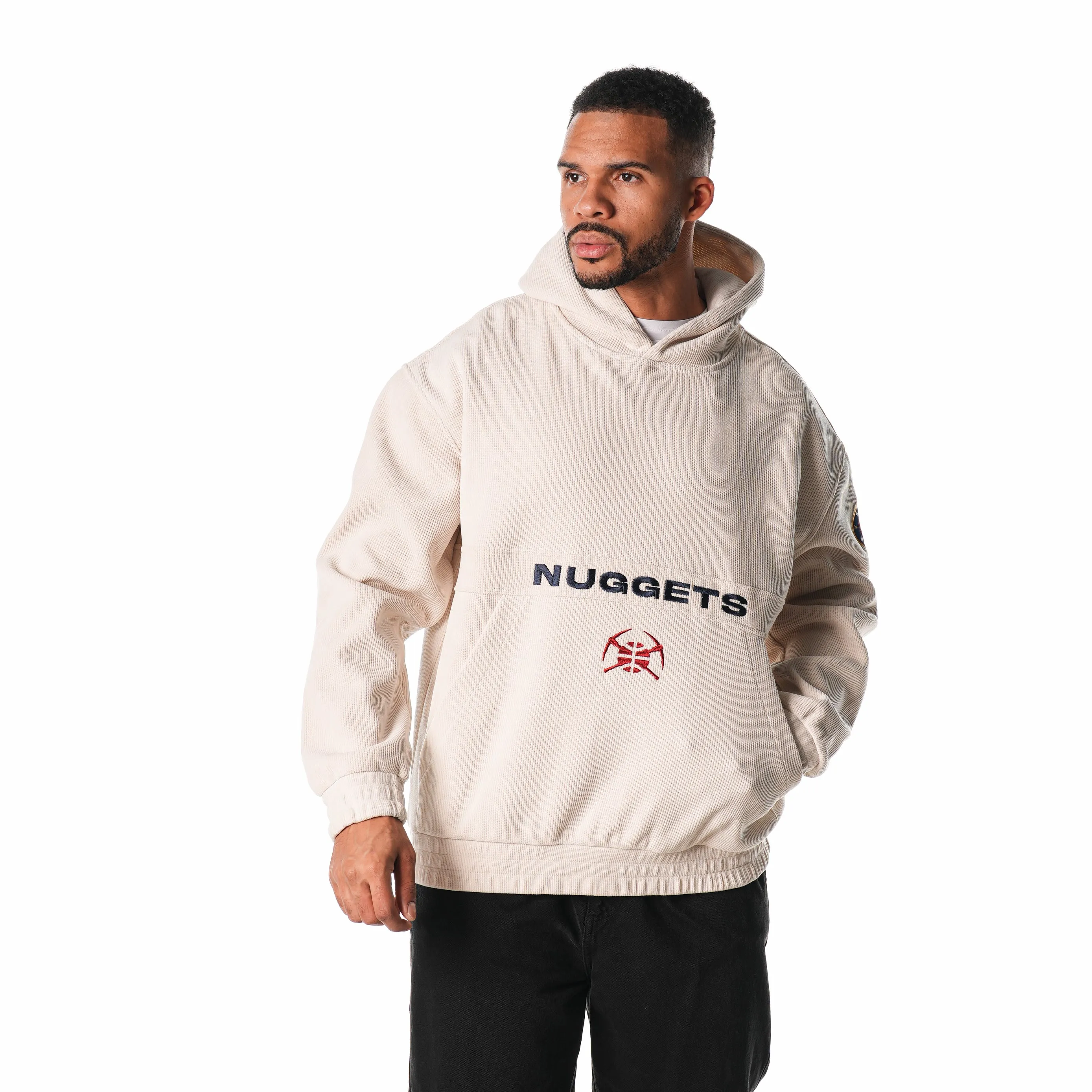 DENVER NUGGETS UNISEX CORDUROY HOODIE - CREAM