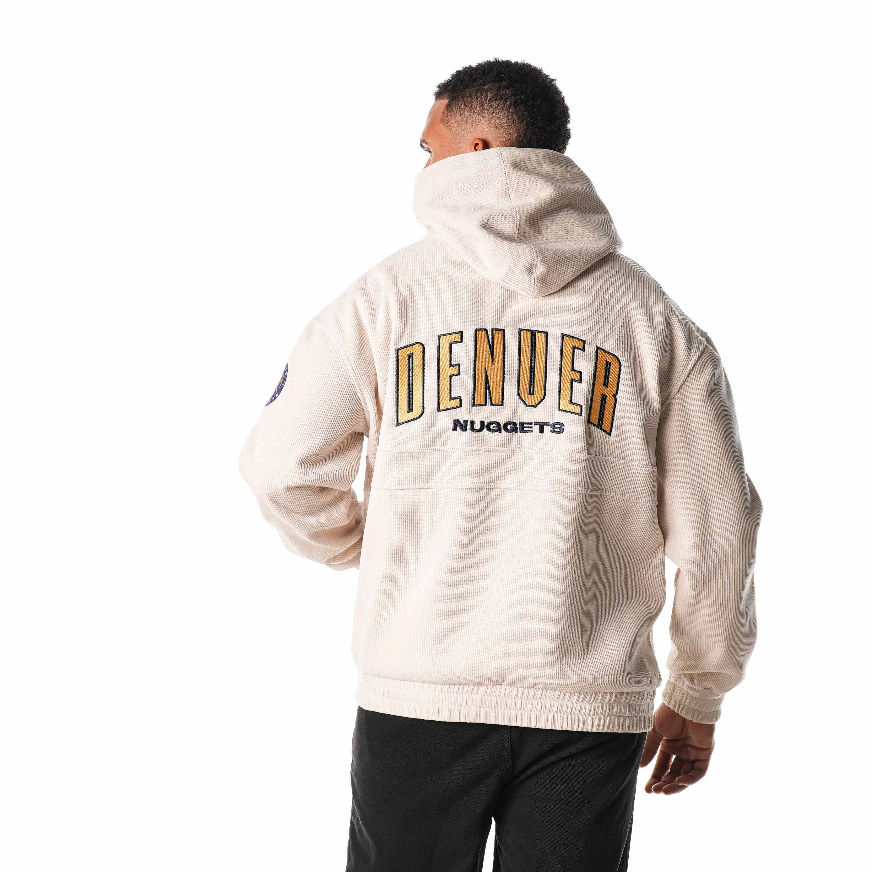 DENVER NUGGETS UNISEX CORDUROY HOODIE - CREAM