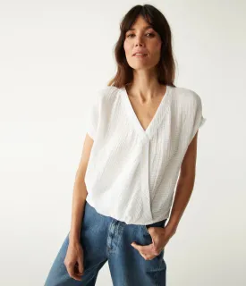 DOUBLE GAUZE WRAP TOP