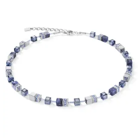 GeoCUBE Sodalite & Haematite Blue Necklace