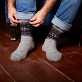 Men's Winter Spirit Non-Binding Merino Wool Crew Socks