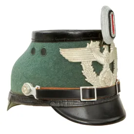 Original German WWII 1937 Dated Metropolitan Police Shako by Hans Römer with Kassel Police Marking - size 57