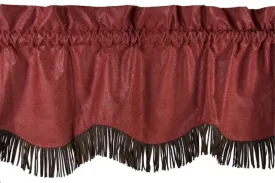 "Cheyenne Red" Faux Leather Valance