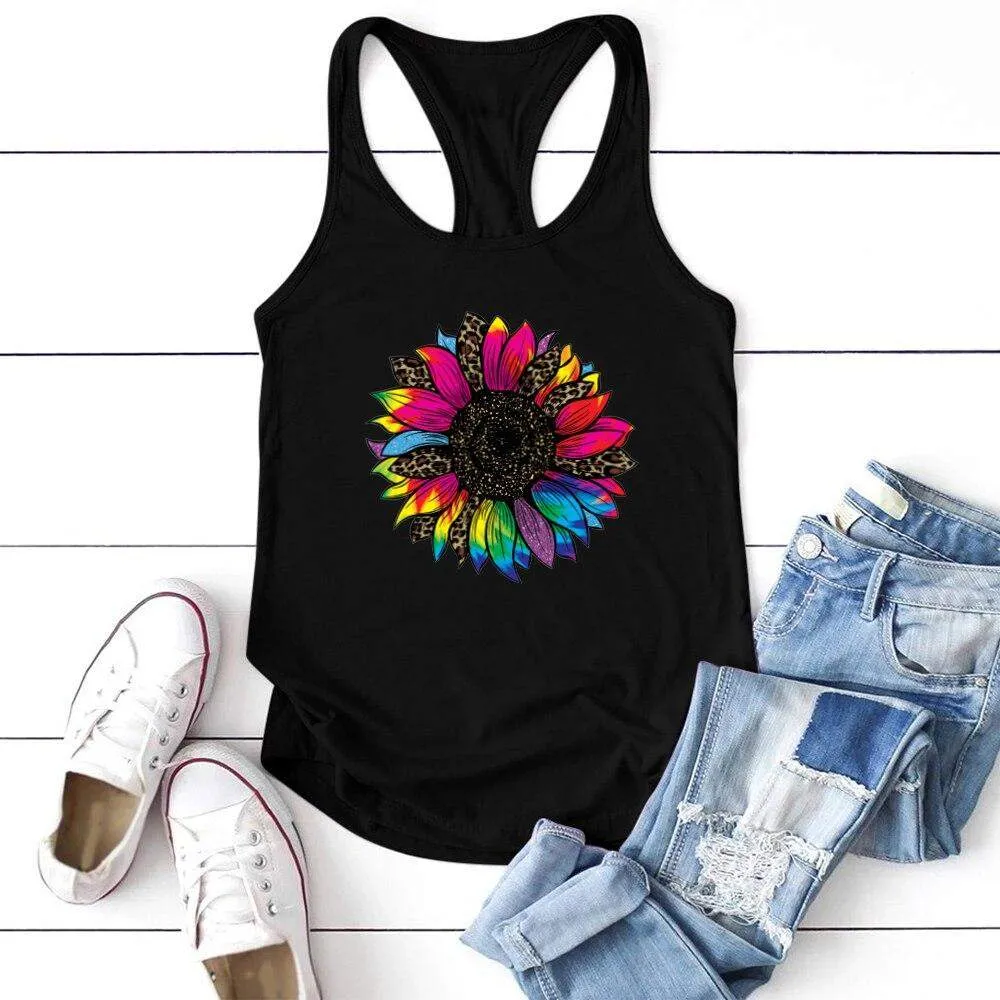 Rainbow Sunflower Tank Top