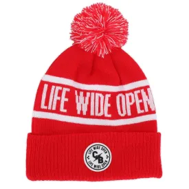 Red LWO Pom Beanie