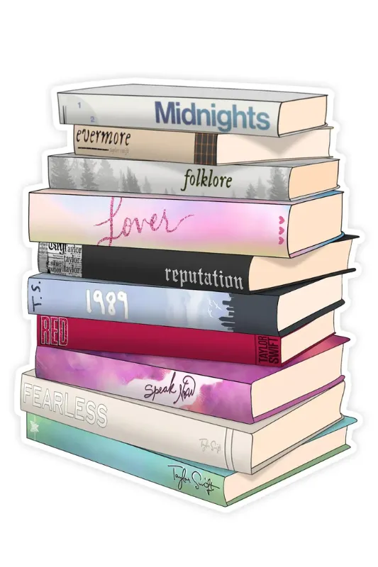 Taylor Swift Albums as Books Sticker