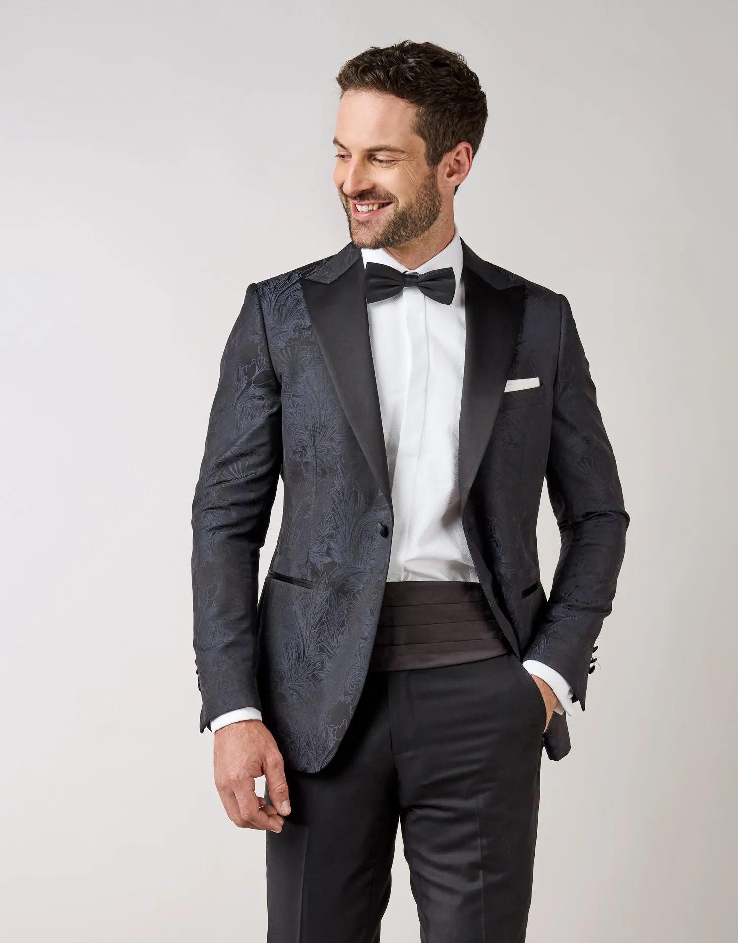 Trace Black & Blue Floral Dinner Jacket