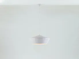 White wide metal diner pendant